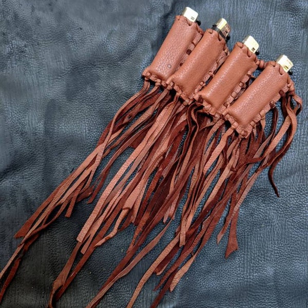 Fringe Buckskin Lighter Case - Leather Pouch for Lighter, Deerskin Pouch, Deerskin Lighter Case, Tobacco Smoker, Ceremonial Deerskin Pouch