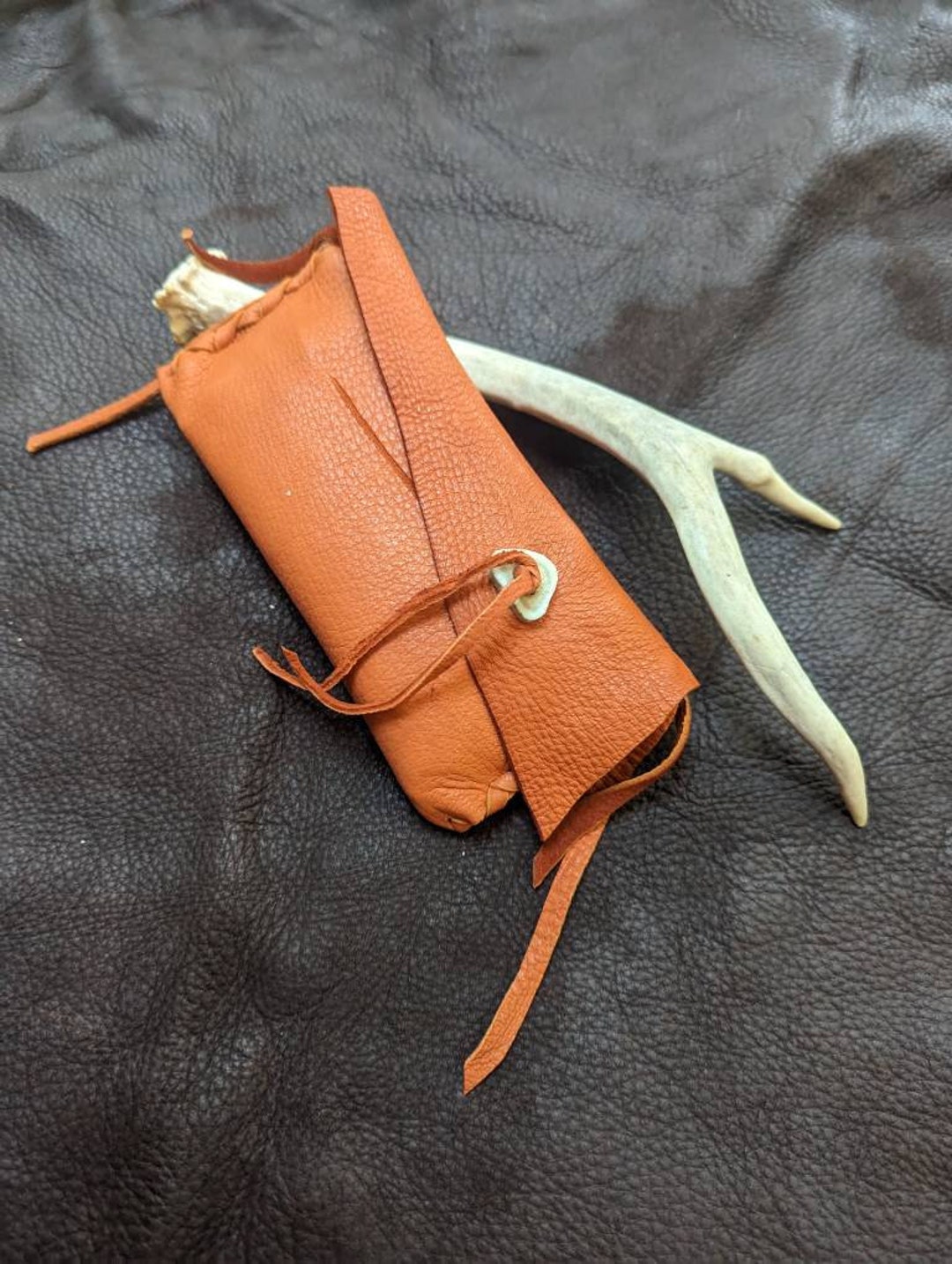 Buckskin Tobacco Pouch Native American Ceremonial Leather Pouch