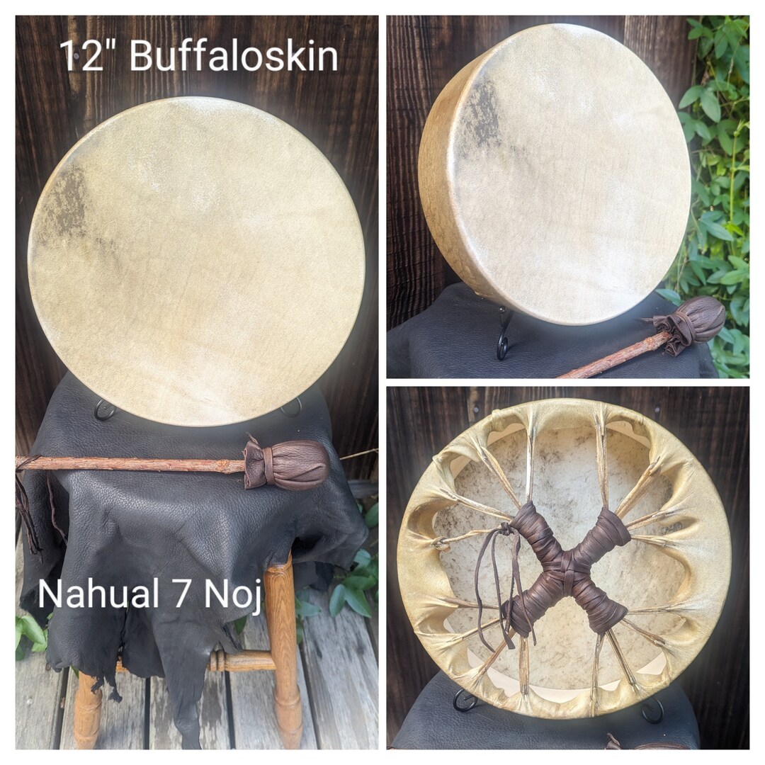 Native American Drum Rawhide Drum, Buffalo Skin Drum, 12 Inch Drum, Traveling Drum, Hand Drum