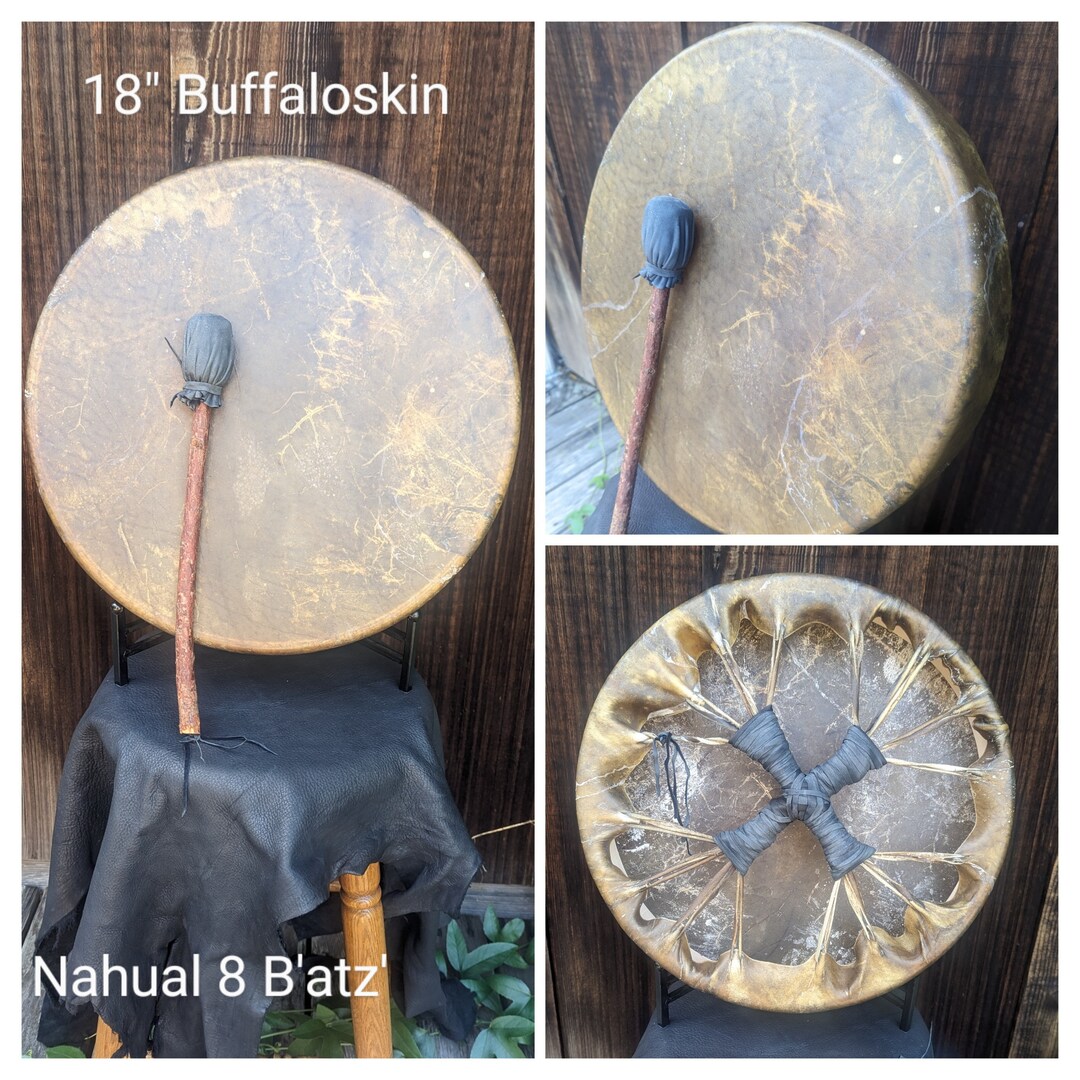 Native American Drum Rawhide Drum, Buffalo Skin Drum, 18 Inch Drum, Ceremony Drum, Hand Drum