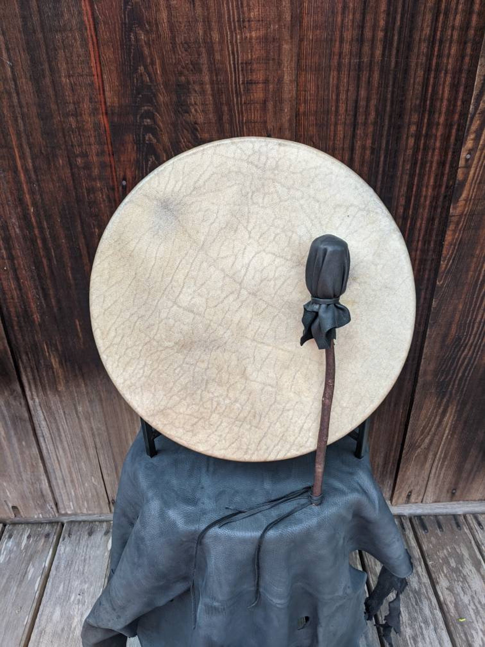 Native American Drum Rawhide Drum Buffalo Skin Drum 15 Etsy