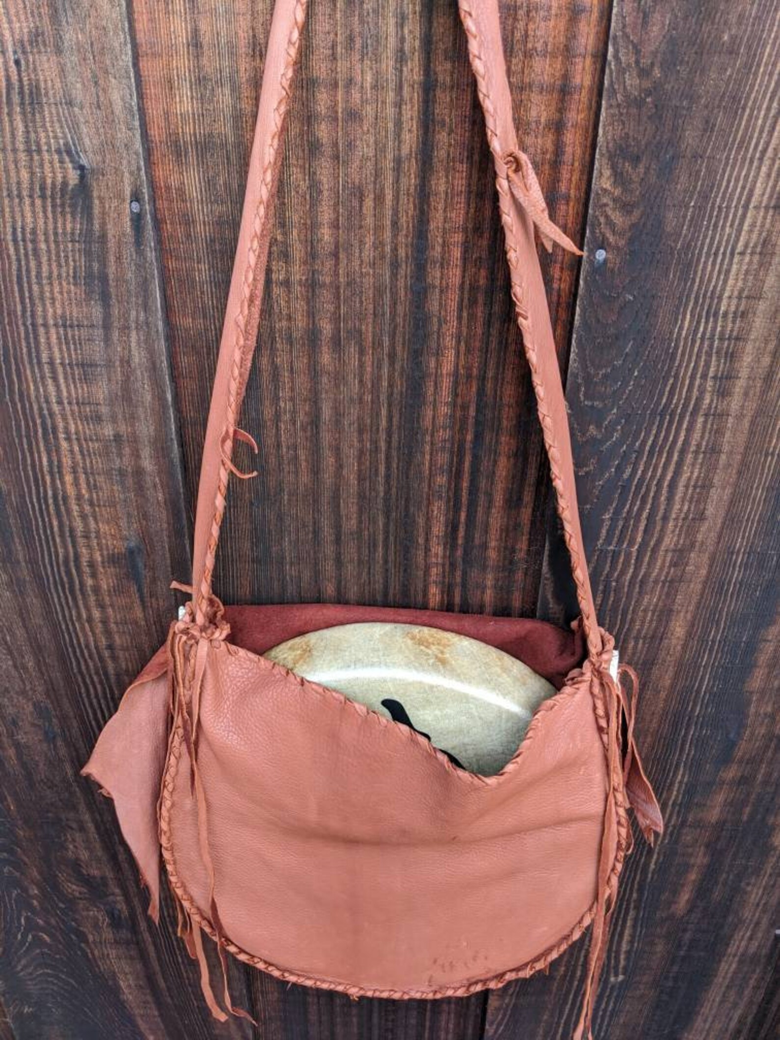Buckskin Drum Bag Deerskin Drum Bag Leather Tote Native Etsy