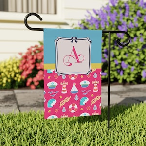 Personalisierte nautische Outdoor Flagge, erste Garten Flagge, benutzerdefinierte Yacht Dekor, Seaside Home Geschenk, Strandhaus Dekoration