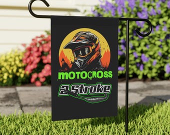 Bandiera da giardino per motocross: decorazione per gare di motocross a 2 tempi