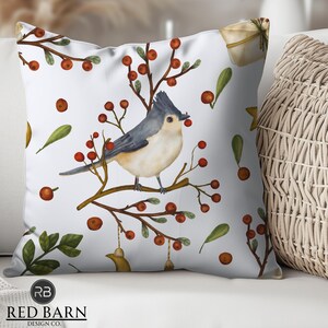 Funda de cojín con estampado de pájaros, almohadas decorativas para el hogar, cojín con estampado de pájaros, cojín para sala de estar, cojín inspirado en la naturaleza, decoración de dormitorio