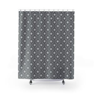 Geometric Shower Curtain, Modern Bath Decor, Patterned Curtain, Abstract Bathroom Art, Stylish Shower Curtain, Contemporary Design
