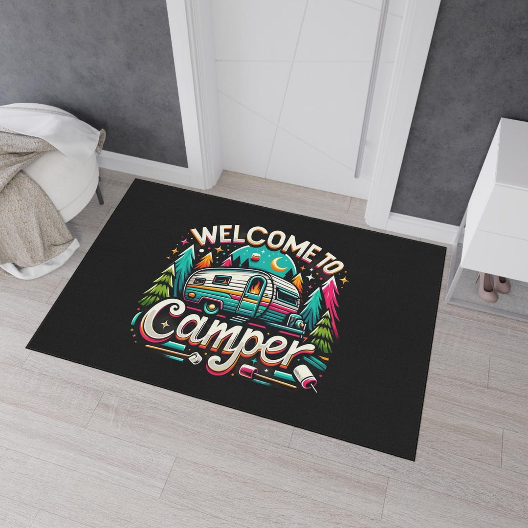 Welcome to Camper Rug: Heavy Duty Outdoor RV Decor - Etsy