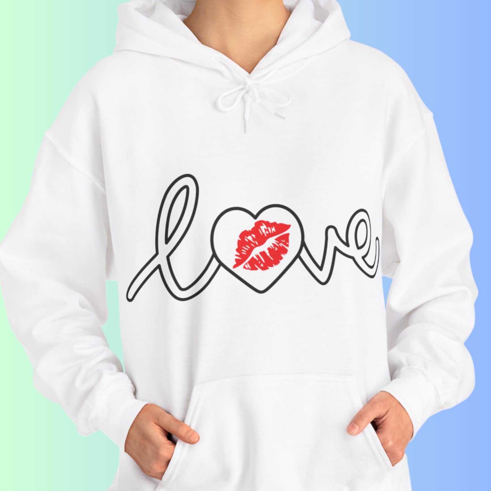 Redlipped Love Unisex Hoodie Sweatshirt