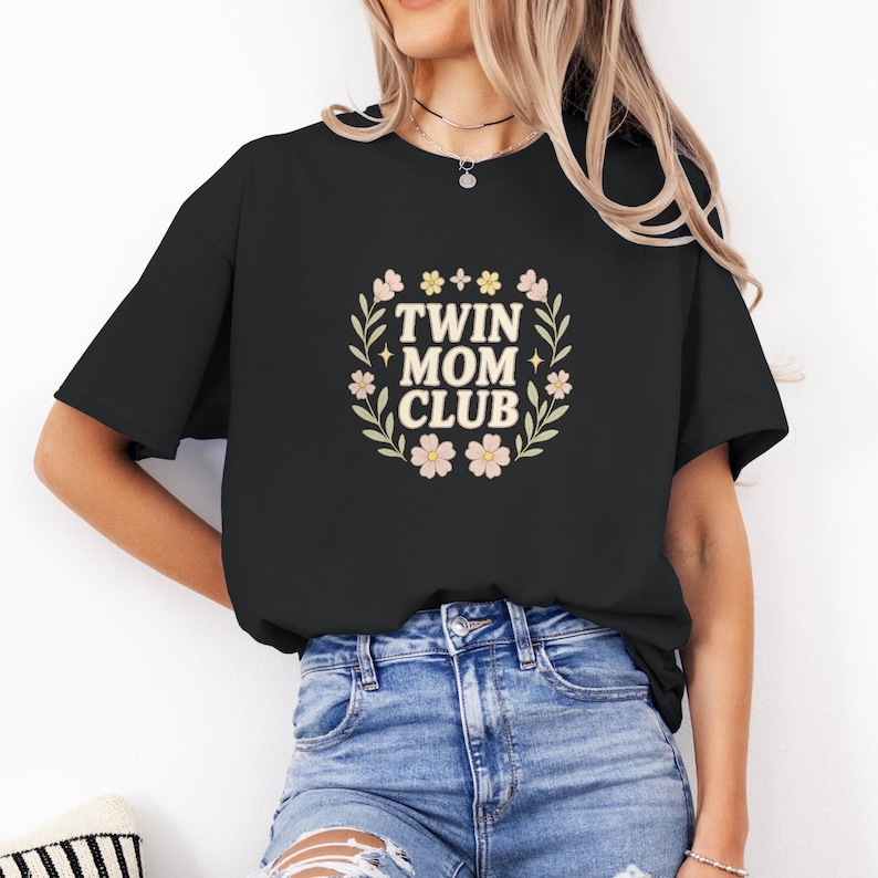 Twin Mom Club Design - Minimalist Shirt, Hoodie or Sweatshirt