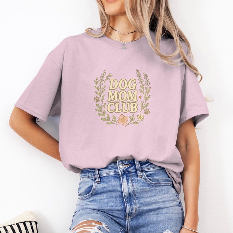 Dog Mom Club - Floral Graphic Shirt, Hoodie or Sweatshirt for Pet Lovers