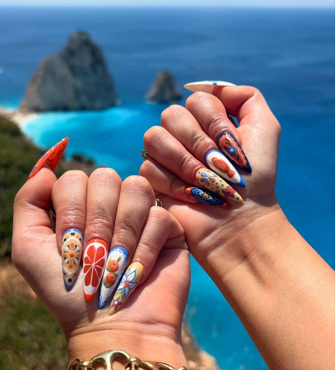 Bold Masculine 3D Nails Take Over