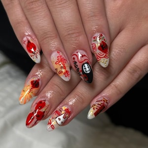 Kawaii Character Press On Nails By AuritaNail | Miffy Bunny Fake Nails | Starry Sky & 3D Miffy Design Nail Art | Japanese Cute Nails |DB256Y