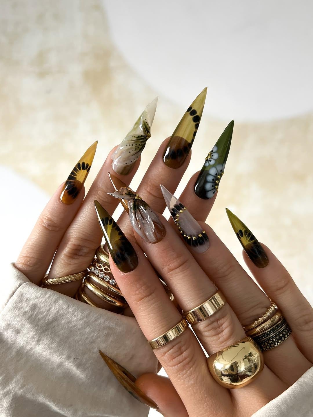 Butterfly Wings 3D Embellished Nails