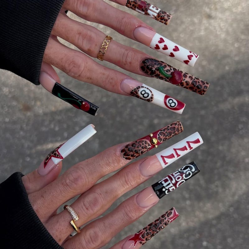 Red Junk Nail - Etsy