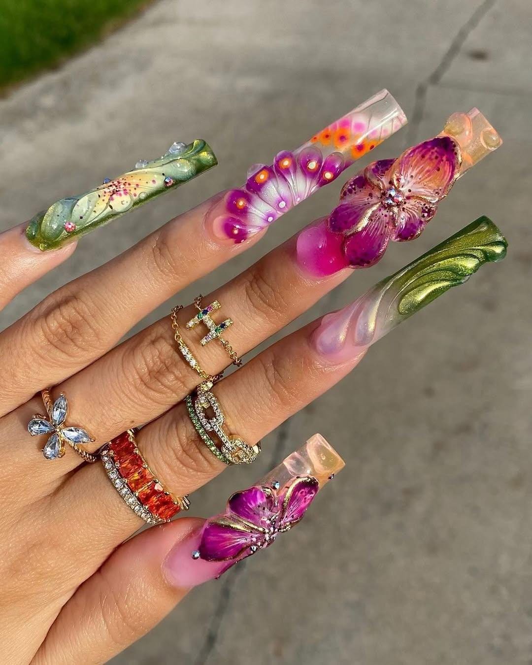 36 Stück Getrocknete Blumen Für Nägel – Echte 3D-Nageldekoration Mit Pinzette | Für Gel, Acryl Und Nagellack