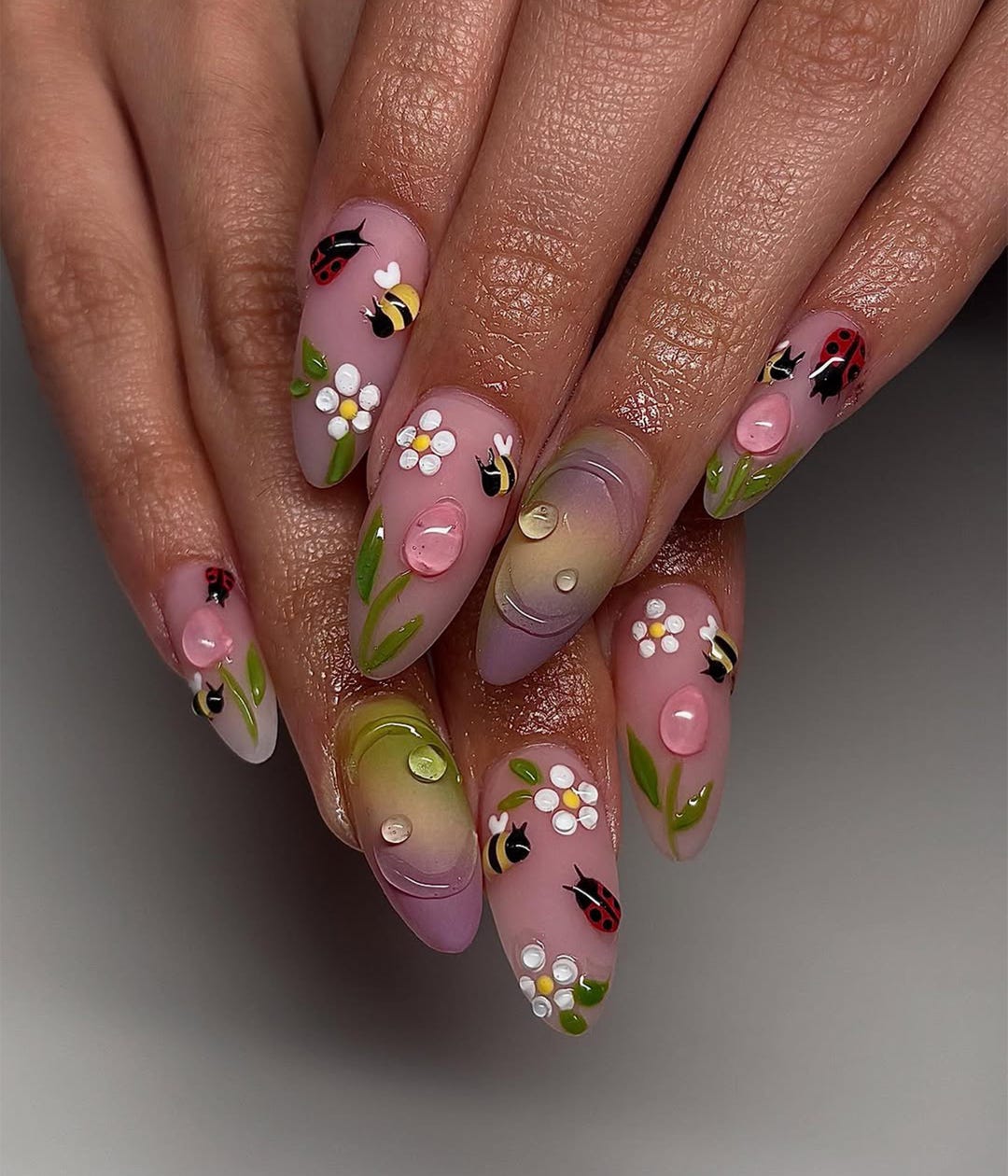 Lilac Lily Spring Nails 2025