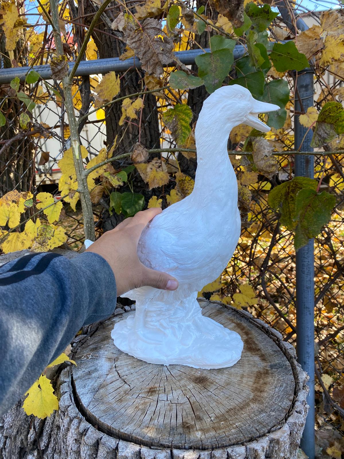 Hand-painted Cement Goose Statue, American Dress up Decor (17 Inch) - Etsy