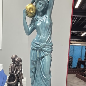 Dione the Divine Water Goddess Garden Statue. Handmade Cement outdoor/indoor garden Statue, classical Greek garden Sculptor, Luxury Fashion