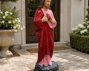 4 ft Concrete Sacred Heart of Jesus Statue