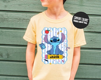 Custom Boys Back to School Stitch Shirt Back To School Shirt Stitch Boys Custom Shirt Kids Back to School Shirt School Shirt Toddler
