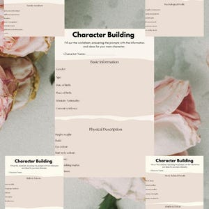 Character Building Worksheet | Character Template | Character Planner | Novel Writing Tools | Writing Printable | Help for New Writers