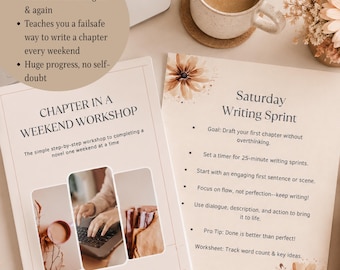 Write a Chapter in a Weekend Workbook for New Novelists | Workbook for Authors | Novel Writing Guide | Fiction Writing | Novel Writing