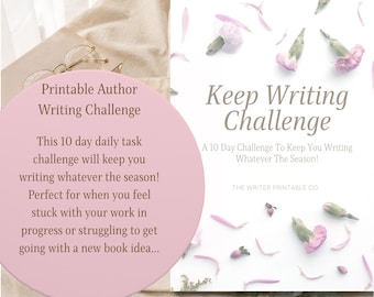 10-Day Writing Challenge | Novel Writing Guide | Fiction Writing Challenge | Writing Prompts for Authors | Workbook For Authors