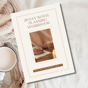 28 Tage Roman Planung Arbeitsbuch | Druckbarer & bearbeitbarer Roman-Planer | 35-seitiges Autoren-Arbeitsbuch für die Story-Planung | Roman Schrift zum Ausdrucken