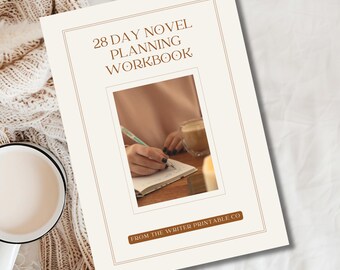 Novel Writing Planner | Fiction Writing Workbook | Novel Writing Guide | Printable & Editable Workbook for Writers | Workbook for Authors