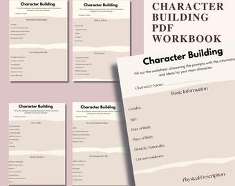 Schrijfsjabloon voor romans | Gids voor karakterontwikkeling | Karakterwerkboek | Fictieve personages maken | Werkboek voor auteurs