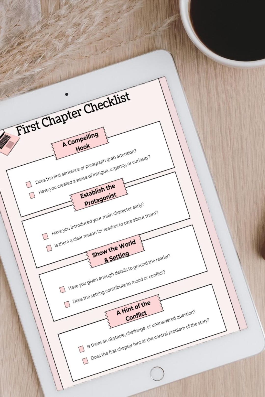 Chapter Checklist Template First Chapter Checklist: Novel Writing Template (PDF Download) - Etsy