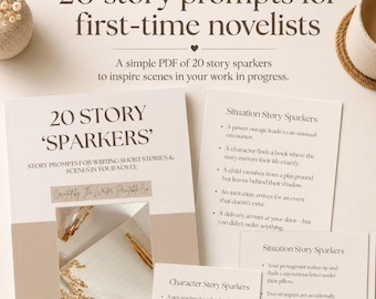 20 Story Ideas for Writers | Creative Writing Prompts | Writing Prompts for Novelists | Printable Workbook for Authors | Novel Story Ideas