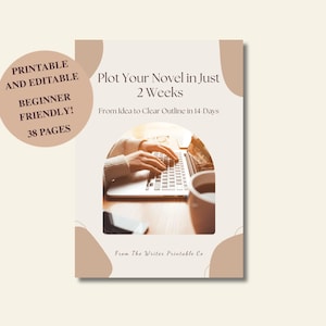 Planeje seu romance em 14 dias (mesmo que você se sinta sobrecarregado) | Guia de planejamento para iniciantes | Ajuda para seu primeiro romance | PDF para imprimir/editar