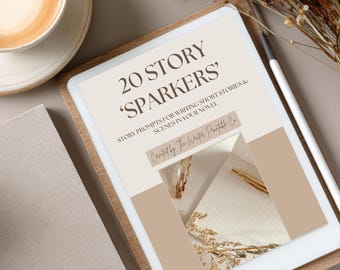 20 Story Prompts for Writers | Creative Writing Prompts | Writing Prompts | Printable Workbook for Authors |Novel Writing Guide