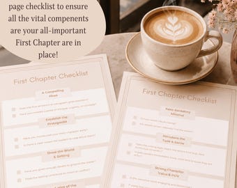 Novel First Chapter Checklist | Author Resources | Novel Writing Template | Fiction Writing Checklist | Writing Tips