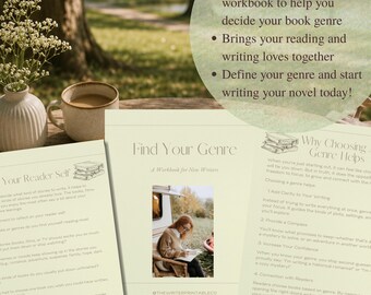 Vind je boekgenre (Gids voor beginnende romanschrijvers) | Schrijfwerkboek | Werkboek voor auteurs | Handleiding voor het schrijven van romans | Sjabloon voor het schrijven van romans