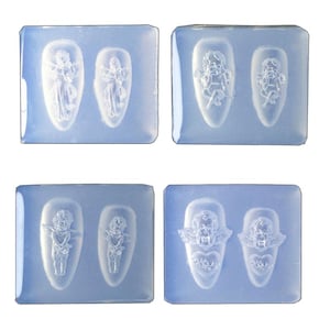 4Pcs 3D Little Angel Nail Art Decorations Epoxy Resin Mold Nail Ornaments Silicone Mold DIY Crafts Jewelry Casting Tools