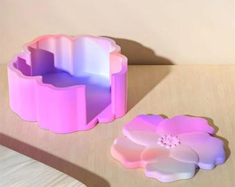 Molde de silicona con forma de flor para posavasos y piezas decorativas