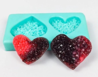 3D Heart Silicone Mold: Resin, Chocolate, Cake Decor
