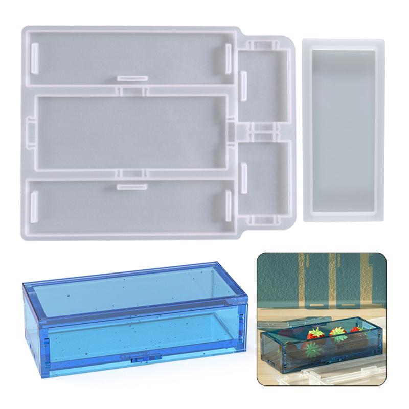 Domino Box Silicone Mold: Rectangular Resin Casting, DIY Jewelry ...
