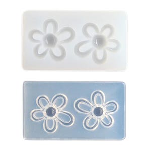 DIY Flower Pattern Keychain Pendants Silicone Mold Handmade Jewelry Necklace Earrings Charms Ornaments Epoxy Resin Casting Mold