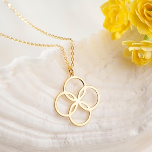 Hexe Knoten Halskette Sterling Silber Keltischer Knoten Halskette Pagan Schutz Amulett Wicca Schmuck Witchy Talisman Gold Magischer Knoten Heiliges Symbol