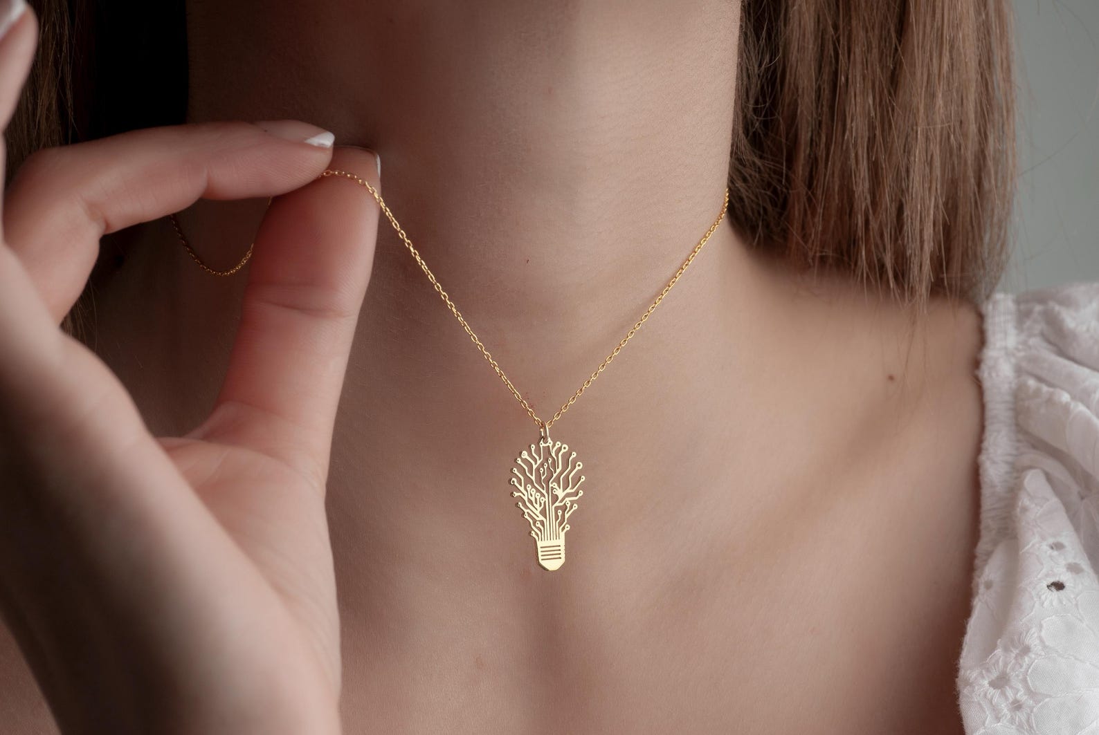 925 Silver Lightbulb Technology Necklace, Computer Programmer Gift ...