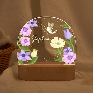 Custom Fairy Night Light,Personalized Name LED Lamp,Baby Girl Nursery Decor,Baby Shower Gift,Birthday Gifts for Kids,Kids Bedroom Light