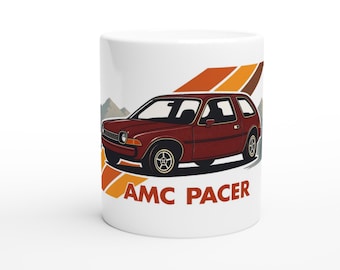 AMC Pacer Coffee Mug - 70s Graphic Style - Vintage Cars