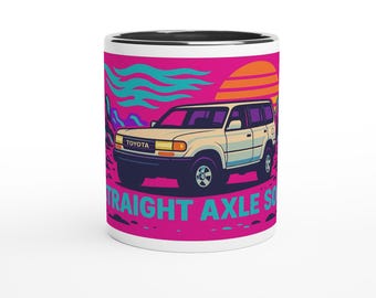 Toyota FJ80 Straight Axle Soul Mug - Gift for Land Cruiser Lovers - Classic 80-Series Design