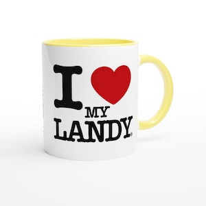 I Love My Landy Mug - Classic Land Rover Design - Perfect Gift for Land Rover Lovers - White 11oz Ceramic Mug with Color Inside