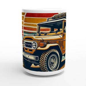 Retro Toyota FJ40 Mug: 70s Classic Truck, 15oz
