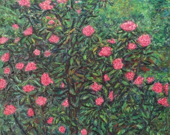 Backyard Beauty  Original 18" x 24" Floral oil painting by Award Winning Artist Kendall F. Kessler