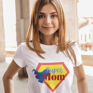 Super Mom T-Shirt, Mother's Day Gift, Superhero Mom Tee, Mom Life Shirt, Mom Birthday Present